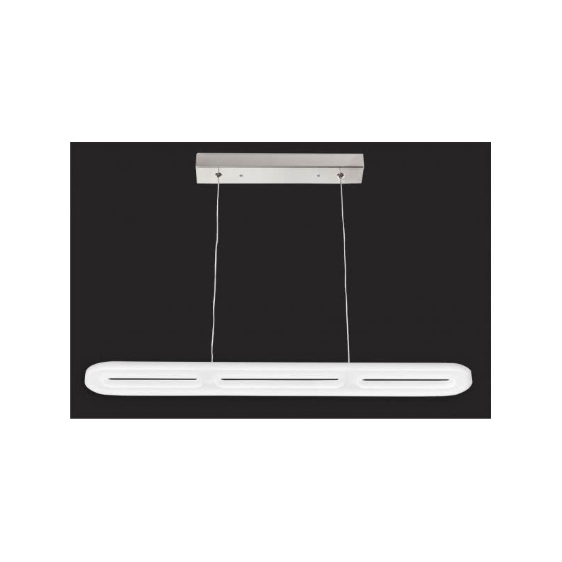 Colgante Coliseo blanco/cromo 24W LED 4000K Fabrilamp